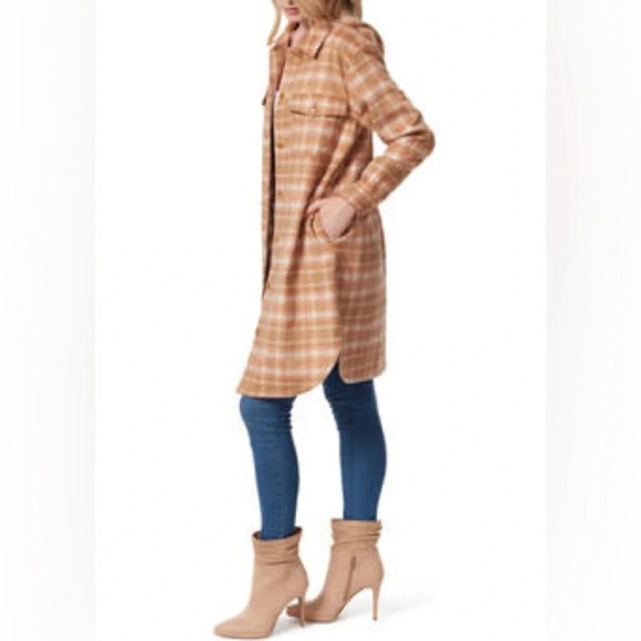 Jessica Simpson NWT Romi long plaid flannel button up sz Medium 20” p2p - Picture 3 of 10